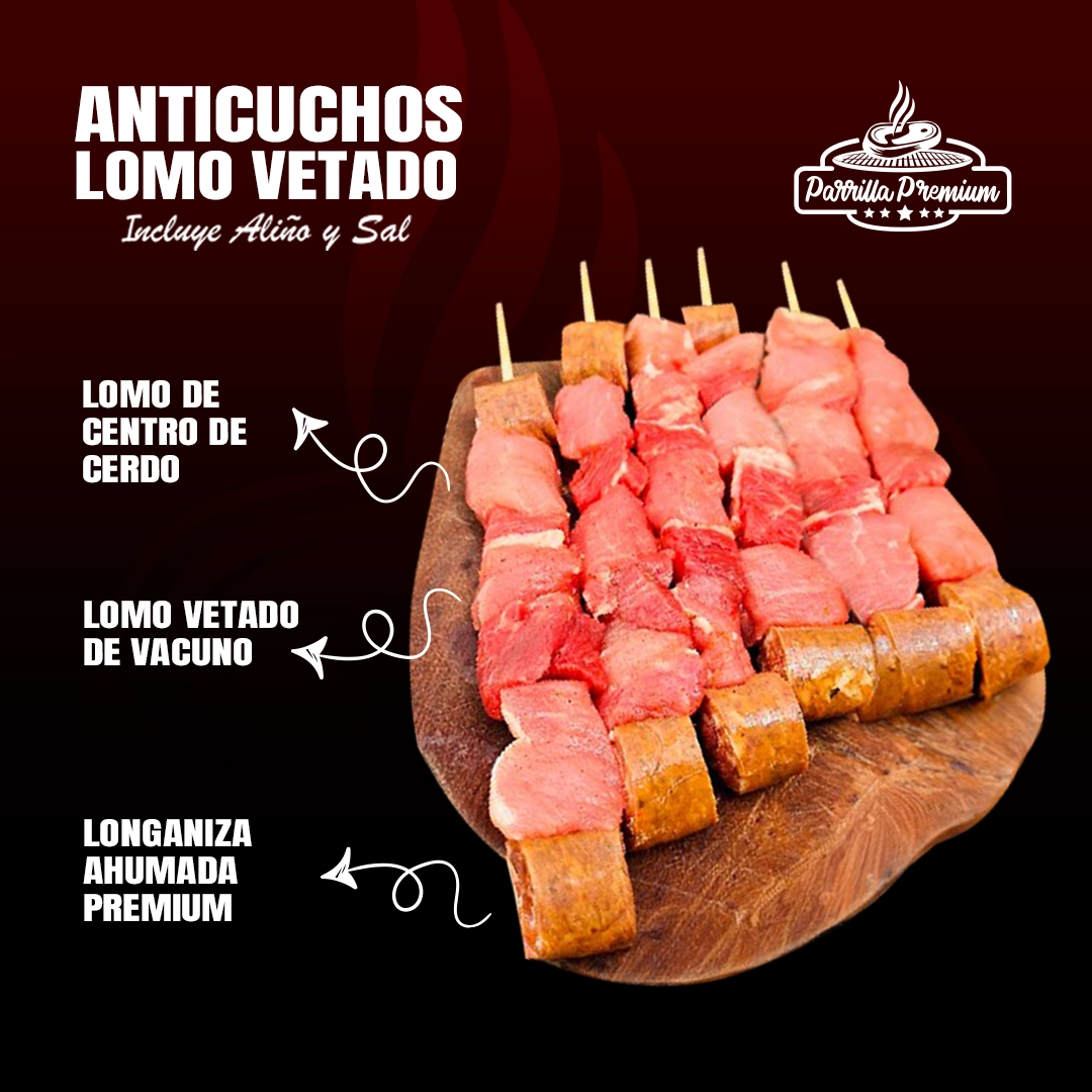 PACK 42 Anticuchos de Lomo Vetado / 20 a 21 pers. - Imagen 3